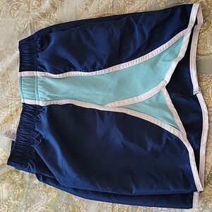 ATHLETIC WORKS Navy Blue Athletic Running Shorts